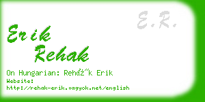 erik rehak business card